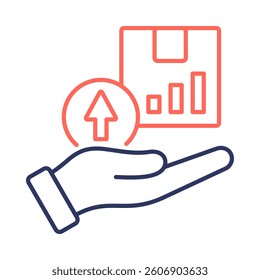 Sales Growth Icon Element for Design