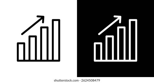 Sales growth icon. Logotype vector set