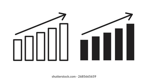 Sales growth icon simple vector symbol