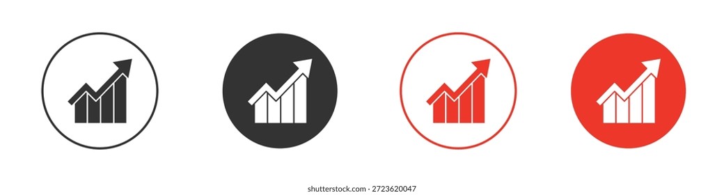 Sales growth icon. web vector design