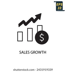 sales growth icons  symbol vector elements for infographic web