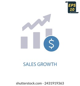 sales growth icons  symbol vector elements for infographic web