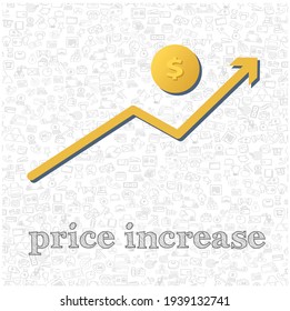 Crecimiento de ventas aislado vector de ilustración plana. gráfico Elemento de diseño de crecimiento de ventas para ilustración