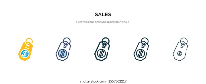 sales icon in different style vector illustration. two colored and black sales vector icons designed in filled, outline, line and stroke style can be used for web, mobile, ui