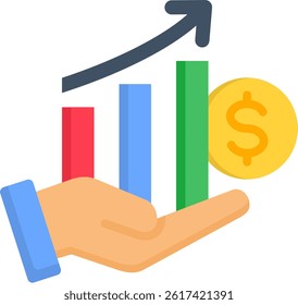 Sales Icon Flat Vector Illustration