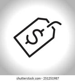 Sales icon in line style, vector illustration