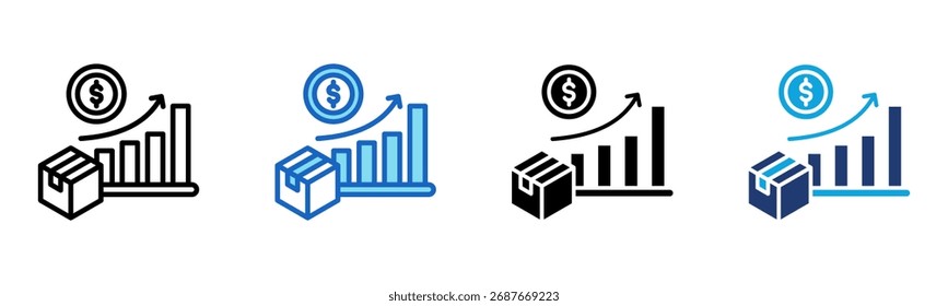 Sales icon Multi Style Vector Illustration