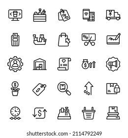 sales icon set illustration vector graphic