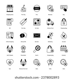 sales icon set isolate white background vector stock illustration.