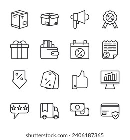 Icono de ventas aislado en blanco