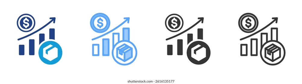 Sales icon set multiple style collection