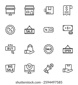 Sales icon set vector illustration