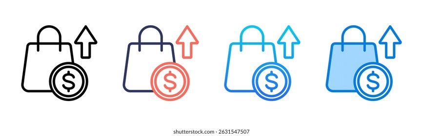 Sales icon sheet multiple style collection
