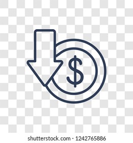 Sales icon. Trendy linear Sales logo concept on transparent background from Marketing collection