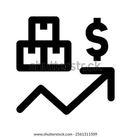 Sales icon vector illustration. Simple line style