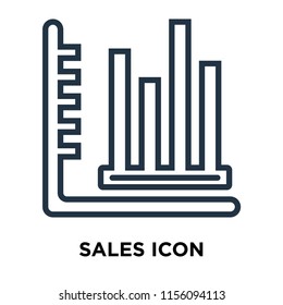Sales icon vector isolated on white background, Sales transparent sign , thin symbols or lined elements in outline style