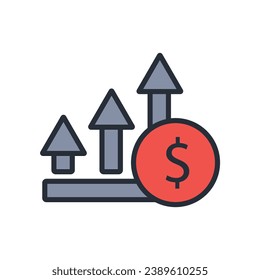 sales icon. vector.Editable stroke.linear style sign for use web design,logo.Symbol illustration.