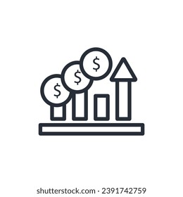 sales icon. vector.Editable stroke.linear style sign for use web design,logo.Symbol illustration.