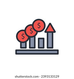 icono de ventas. vector.Curso editable.Signo de estilo lineal para uso de diseño web,logotipo.Ilustración de símbolo.