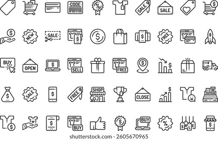Sales icons High-Quality Vector Icons Collection with Editable Stroke. Ideal for Professional and Creative Projects