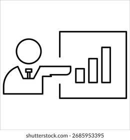 sales icons. simple line vector