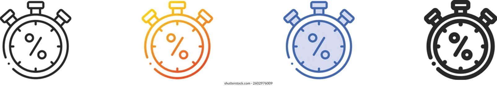 sales icon.Thin Linear, Gradient, Blue Stroke and bold Style Design Isolated On White Background