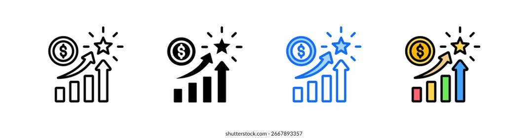 Conjunto de iconos de incentivos de ventas Colección de estilo múltiple