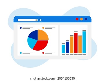 Sales increase growth icon, chart of profit performance vector