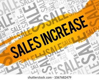 Sales Increase word cloud collage, business concept background