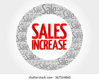 Sales Increase words cloud, business concept background