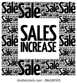 Sales Increase words cloud, business concept background