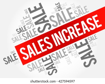 Sales Increase words cloud, business concept background