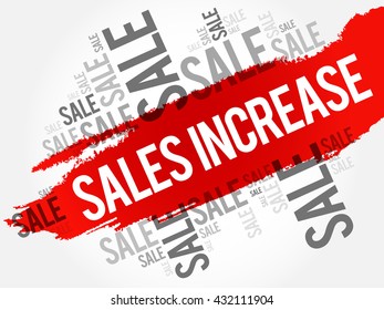 Sales Increase words cloud, business concept background