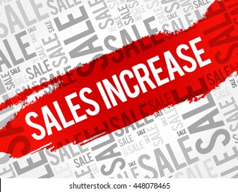 Sales Increase words cloud, business concept background