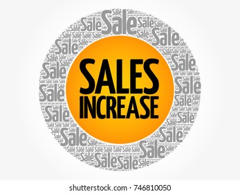 Sales Increase words cloud, business concept background