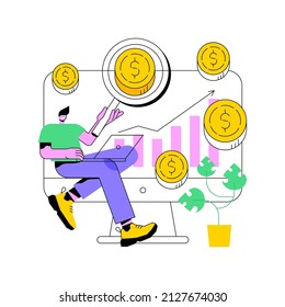 Sales Index Abstract Concept Vector Illustration. Calculation And Formula, Profit Analysis, Income Growth, Retail Sales Index, Compare Periods, Business Statistics, Performance Abstract Metaphor.