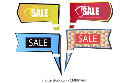 Sales index in the vector for website or print