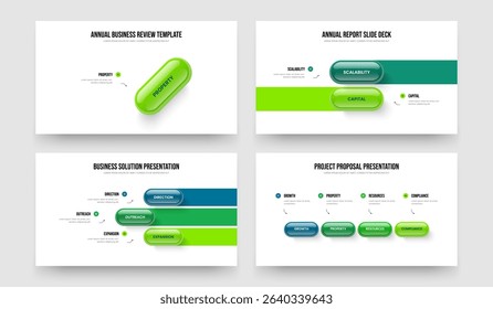 Sales Insight One Two Three Four Element Diagram Slide Design Vector Illustration Collection. Marketing Plan 1 2 3 4 Step Infographic Frame Template Bundle.