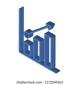 Sales isometric left top view 3D icon