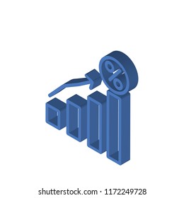 Sales isometric left top view 3D icon