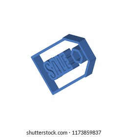 Sales isometric left top view 3D icon