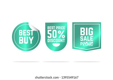 Sales Label Emblem Square Banner For Business Promotion. Gradient Style