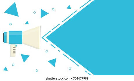 Sales label megaphone vector. Free space for text.