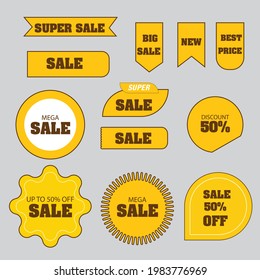 Sales labels vector icons for your any artwork.