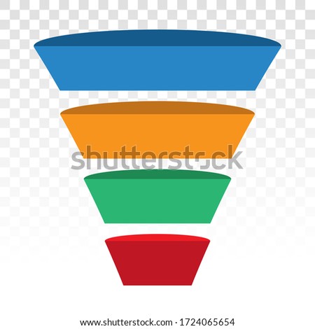 sales lead conversion half funnel icon for presentation apps and websites