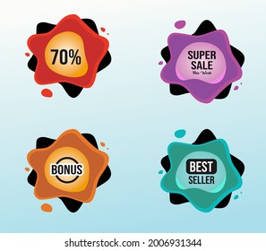 sales list flat design for various promotional products