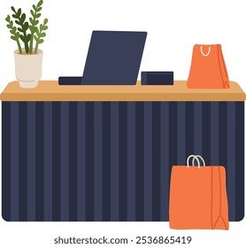 Vektorgrafik der Tabelle des Sales Managers