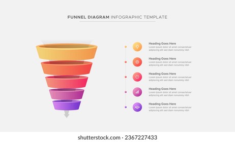 Sales Marketing Funnel Diagram Chart Infographic Template Design