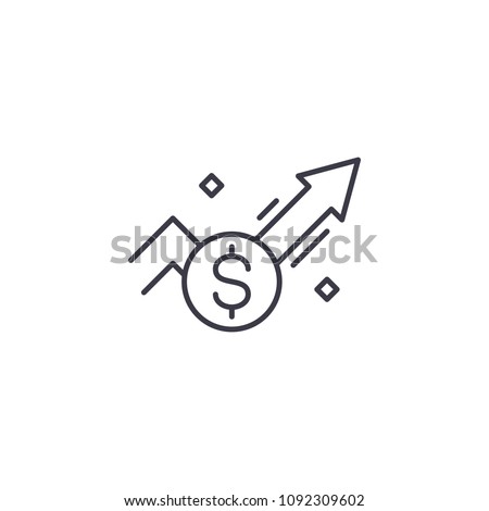 Sales marketing system linear icon concept. Sales marketing system line vector sign, symbol, illustration.