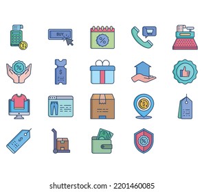 Sales and marketing web icon set